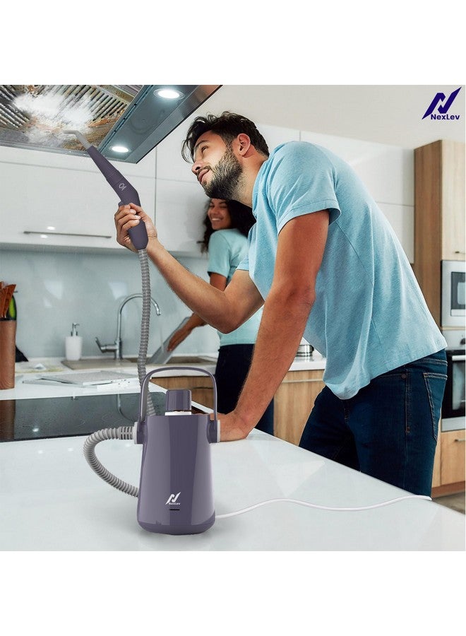 nexlev NexLev Steam Cleaner | For Complete Home, Kitchen, Bathroom, Window, Car & Office Cleaning | 9 Accessories | 300 ML | Window Pane, Sink, Chimney Grease, Water Stain Cleaner| 4 Mtr Cord | 1000W |SC-01  - Image 5