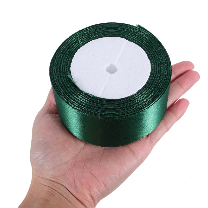 Craft Ribbon Dark Green Polyester Wide Ribbon For Diy Projects And Decorative Supplies 2250.00X4.00X0.10CM Versatile Usage 1 Roll - Image 4
