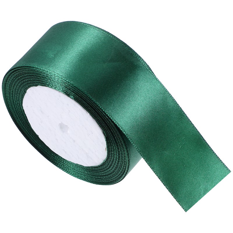 Craft Ribbon Dark Green Polyester Wide Ribbon For Diy Projects And Decorative Supplies 2250.00X4.00X0.10CM Versatile Usage 1 Roll - Image 1