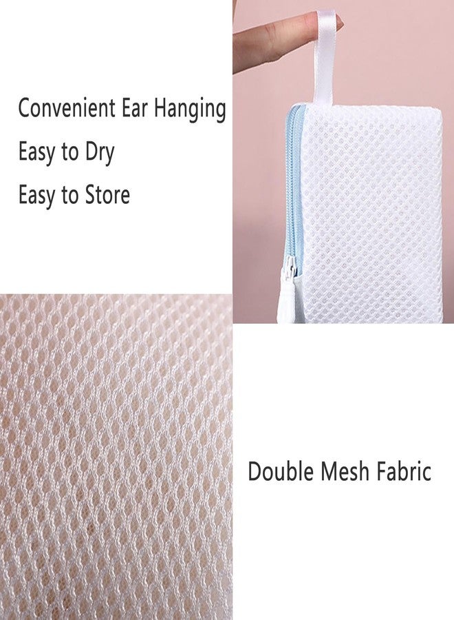 UtySty 3 Pack Soap Bags Soap Saver Bag Holder with Zipper Large Mesh Exfoliating Pouch for Shower Foaming Bath Moisture Beauty Bar Savon Cube Block Hotel Soap Bars Travel Paper Soaps Sheets Strips - Image 3