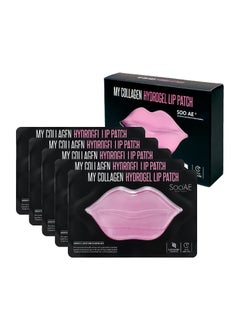 SOOAE Soo'ae My Collagen Hydrogel Lip Patch - 5 Pcs True Real Collagen Patch for Lips Anti-Oxidant berry extracts Firming Cute Fun Lip Mask Great Before Make-Up Moisturizing Soo Ae Sooae Made In Korea 