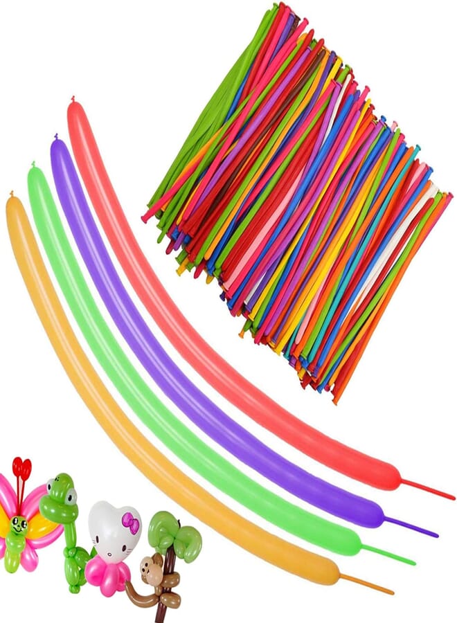 Long Balloons Twisting Magic Skinny Balloons 100pcs Sculpture Twist Balloon Animal Balloons Kit 260q Diy Balloons for Christmas Birthday kids Wedding Party Decorations