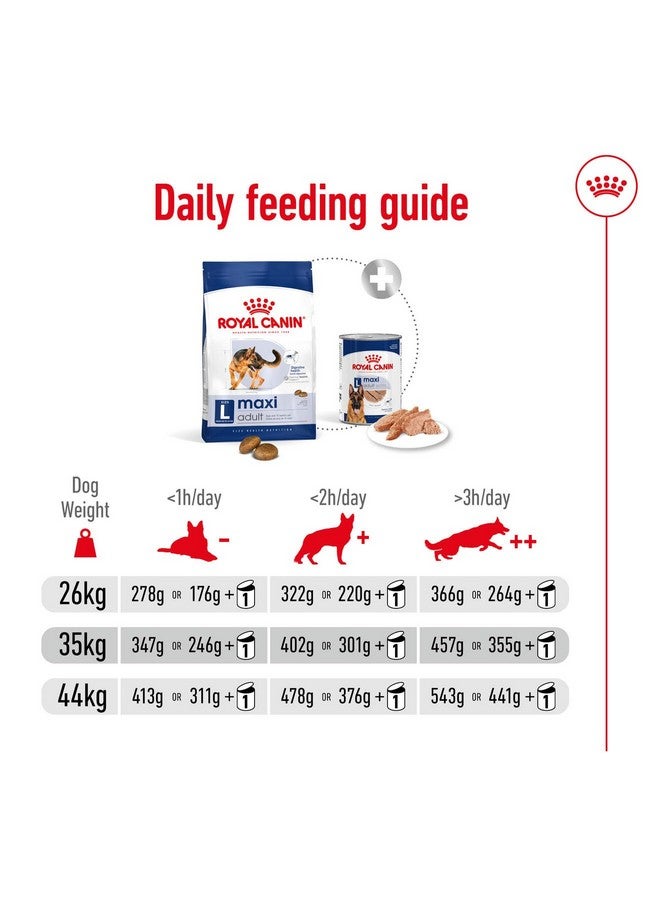 ROYAL CANIN رويال كانين ماكسي للبالغين للكلاب فوق 15 شهرًا، 1 كجم، عبوة من 1، جاف - Image 3