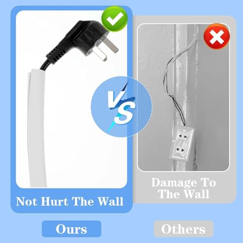 Serplex® 6.6 Feet One Cable Hider (<1/4") for Wall, Self Adhesive Floor Cord Cover for Wires, Floor Cable Management Power Cord Protector Floor Electric Cord Covers Reusable & Cuttable Cord Hider - Image 5
