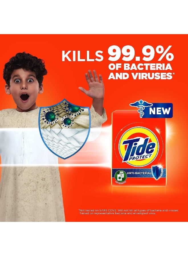 تايد 10102069 اوتوماتيك بروتكت منظف للغسيل مضاد للبكتيريا برغوة منخفضة 4.5 كيلو غرام - Image 3