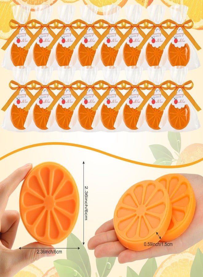 Demissle 20 Set Little Cutie Baby Shower Favors Soaps 20 Orange Cented Soaps 20 Little Cutie Card 20 Bags for Christmas Gifts Birthday Wedding Keepsakes Gender Reveal Decorations Orange Theme Favors - Image 2
