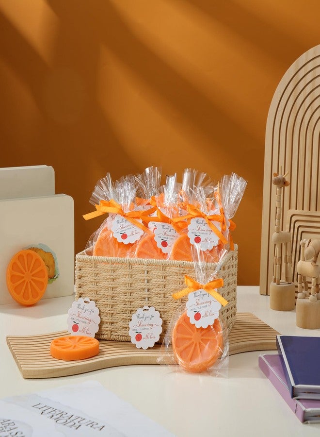 Demissle 20 Set Little Cutie Baby Shower Favors Soaps 20 Orange Cented Soaps 20 Little Cutie Card 20 Bags for Christmas Gifts Birthday Wedding Keepsakes Gender Reveal Decorations Orange Theme Favors - Image 3