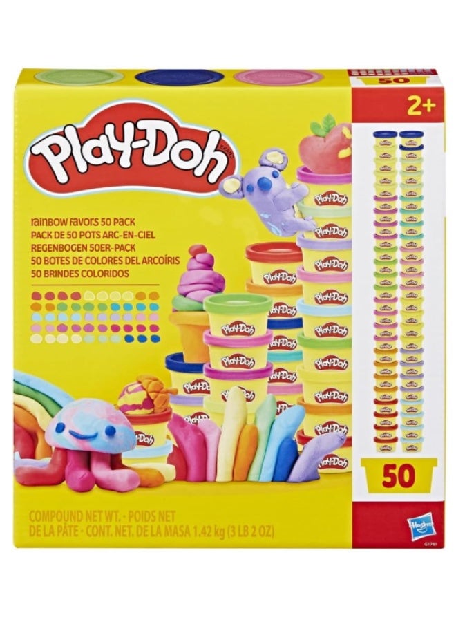 Play-Doh Modeling Compound Mega Pack, 50 Mini Cans, Multicolor, Non-Toxic Compound Set - Image 1