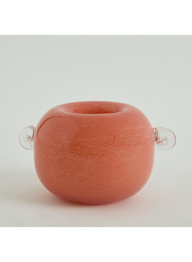 Home Box Reva Glass Round Vase with Clear Handle 21.5 x 16 x 13 cm - Image 5
