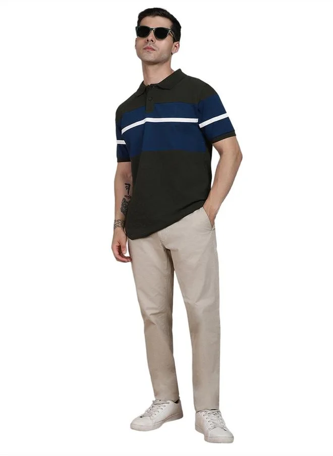 دينيس لينغو Striped Polo T-Shirt by Styli