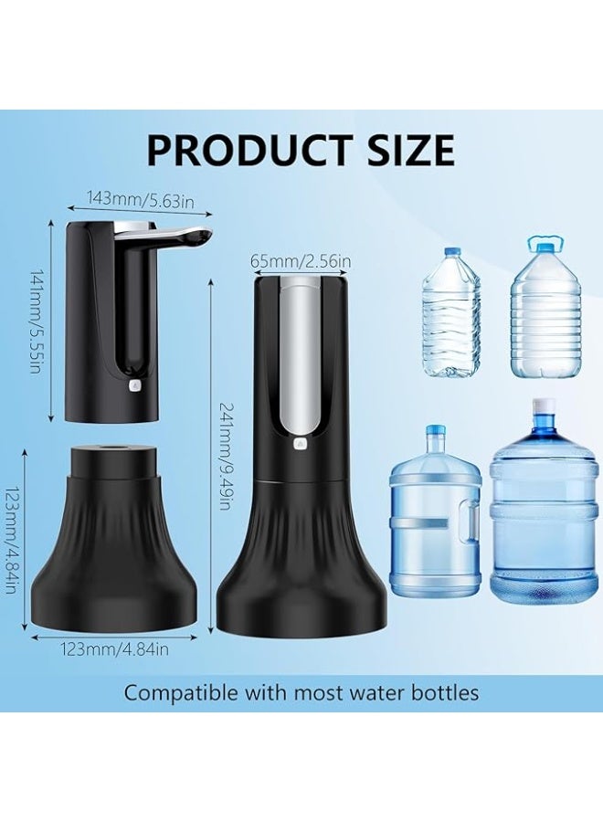 DUNISO 2-in-1 Water Pump, Water Dispenser Pump with Detachable Desktop Base, LED Touch Display Electric Water Pump with 3 Quantitative Settings, ,Foldable and Rechargeable，Easy to Carry，Suitable for Home, Kitchen, Living Room, Office, Camping, Travel - Image 4