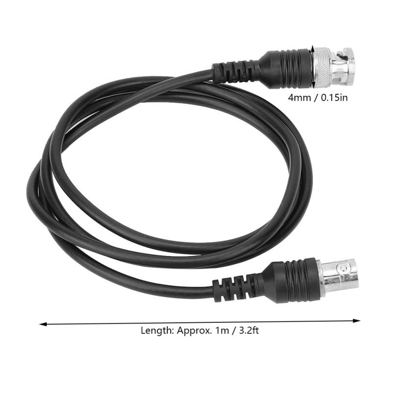 Copper Coaxial Cable 1m 50Ω Impedance Pure Copper Construction - Strong Secure BNC Connection Improved Bending Design for Oscilloscope Monitoring Equipment - Image 2