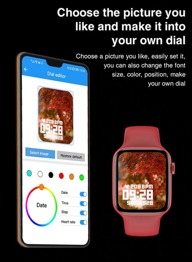 Beauenty HW22 Full Screen Series 6 Smart Watch With Space Aluminum Case,Smart Watch for Men Women Full Touch Screen Fitness Tracker with Heart Rate Blood Oxygen Sleep Monitor, Waterproof Activity Tracker for - Image 4