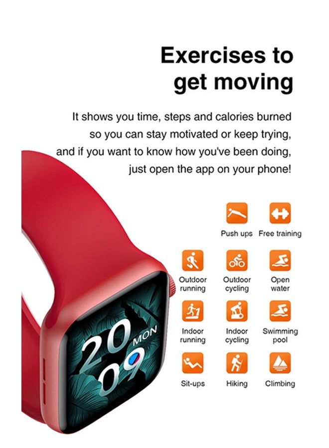 Beauenty HW22 Full Screen Series 6 Smart Watch With Space Aluminum Case,Smart Watch for Men Women Full Touch Screen Fitness Tracker with Heart Rate Blood Oxygen Sleep Monitor, Waterproof Activity Tracker for - Image 3