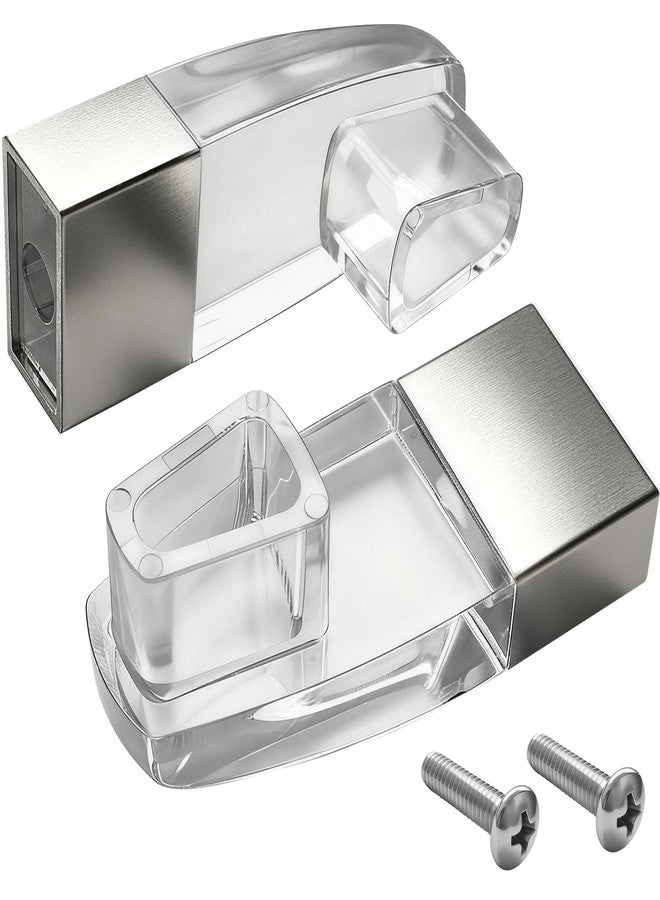Popbee Clear Acrylic Towel Bar Brackets for Basco & alumax Framed Sliding Shower Door Towel Rod Replacement Parts - Stylish, Durable & Easy to Install - 2 Pack - Image 1