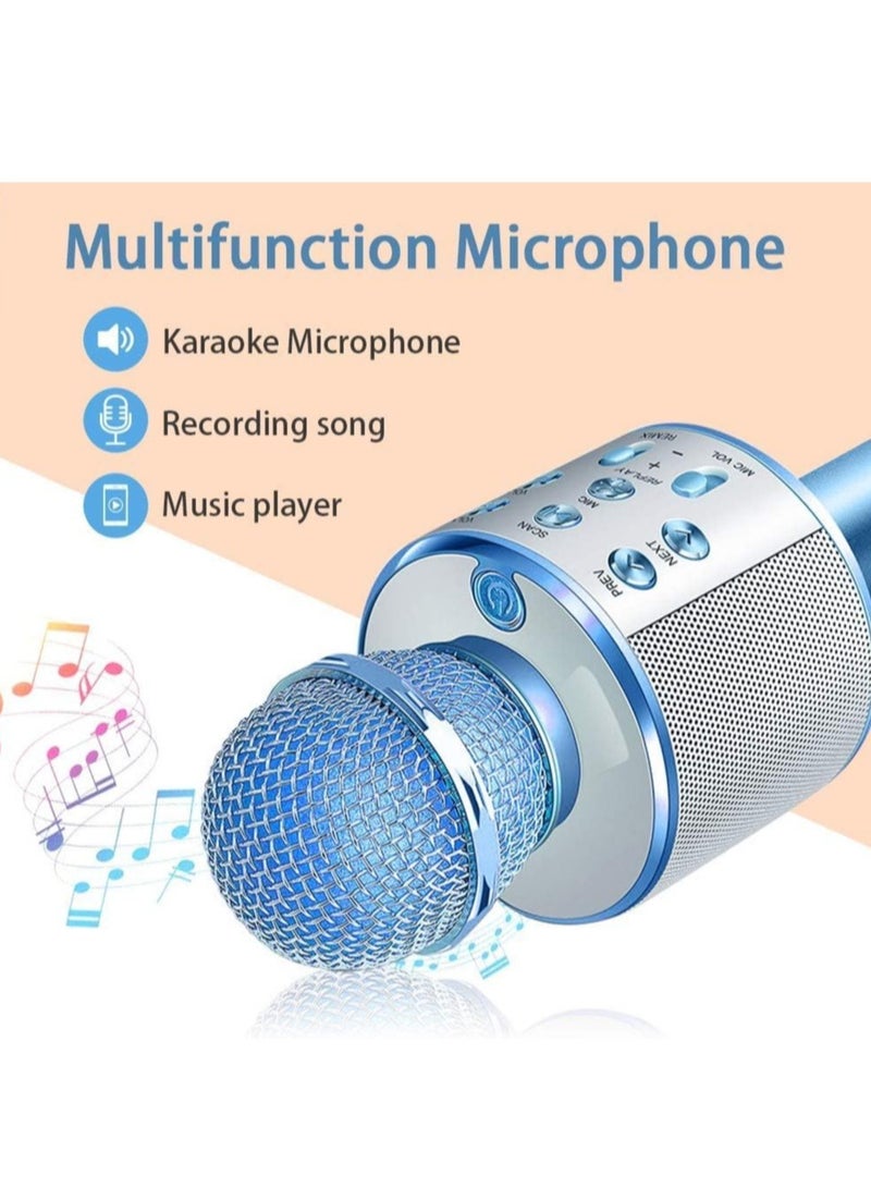 Wireless Bluetooth Karaoke Microphone Machine,Portable Handheld Karaoke Bluetooth Handheld Karaoke Speaker Player Machine for Kids Adults Home KTV Party for Android/Iphone/Ipad/Pc Girl Boy - Image 4