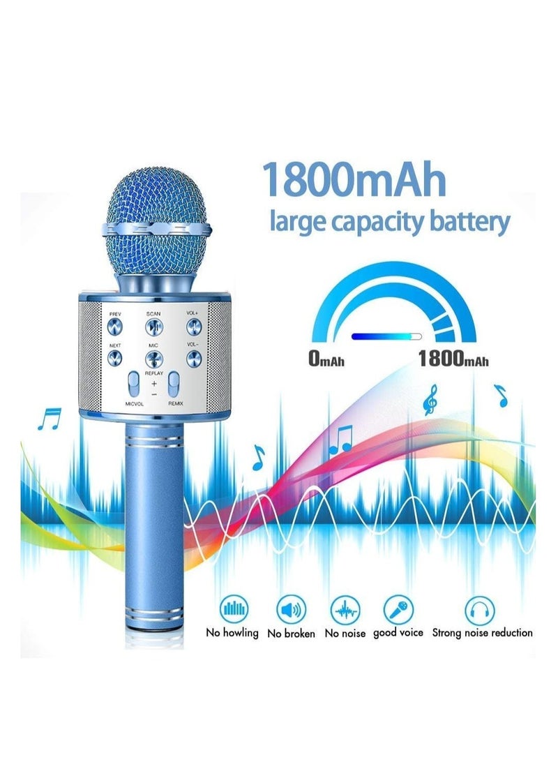 Wireless Bluetooth Karaoke Microphone Machine,Portable Handheld Karaoke Bluetooth Handheld Karaoke Speaker Player Machine for Kids Adults Home KTV Party for Android/Iphone/Ipad/Pc Girl Boy - Image 5