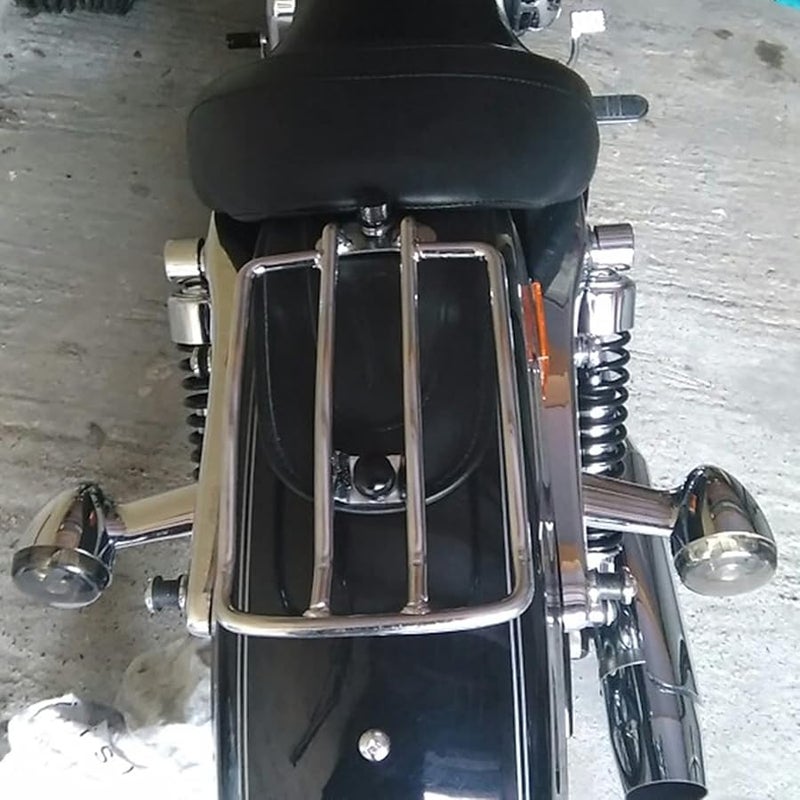 Harley Davidson XL883 1200 X48 Motorcycle Rear Luggage Rack Carrier Silver Easy Installation - Image 5