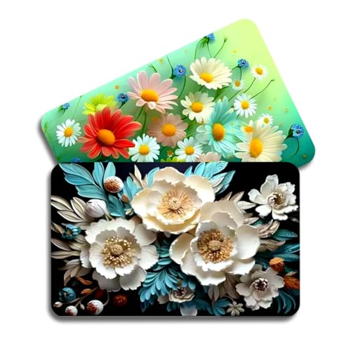 VHKD 2PCS Bathroom mats Anti Slip Water Absorbent Rectangular Mats for Bathroom Kitchen Door Mat Anti Slip Skid Bath Mat 58X38Cm (Combo 6) - Image 1