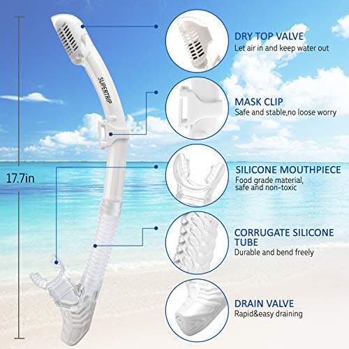 Supertrip 2024 Snorkeling Gear for Adults, Anti-Fog Snorkel Set, Tempered Glass Snorkel Mask Adult, Anti-Leak Snorkel Snorkeling Gear, Scuba Diving Mask and Snorkel for Women Men Youth - Image 5