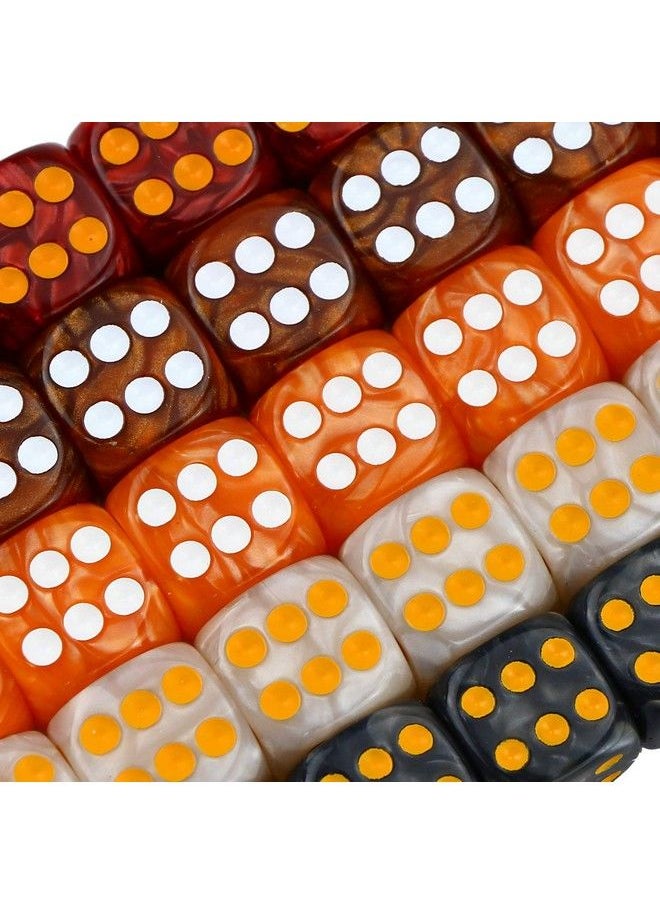 YOUSHARES 50 Pcs Game Dice Set With Free Pouch Multi Colors Rounded Edges Dice 6 Sided 16Mm D6 Standard Dice Table Games Dice Perfect For Tenzi Yahtzee Farkle Bunco  - Image 3