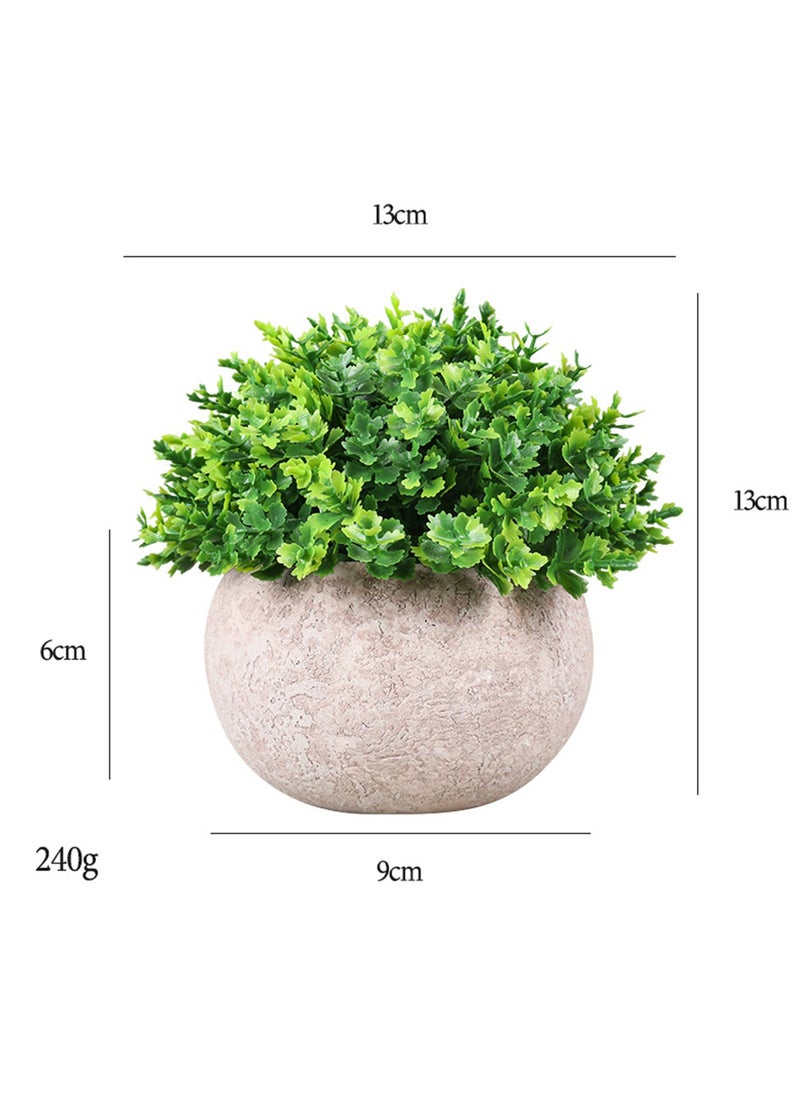 HOOGIFFT Mini Artificial Plants Set, Small Fake Plants, Faux Plants in Pots Modern Farmhouse Plants Home Decor for Office Kitchen Bathroom Bedroom Mantle Shelf Living Room 3 Pcs  - Image 2