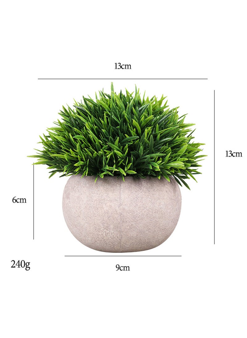 HOOGIFFT Mini Artificial Plants Set, Small Fake Plants, Faux Plants in Pots Modern Farmhouse Plants Home Decor for Office Kitchen Bathroom Bedroom Mantle Shelf Living Room 3 Pcs  - Image 3
