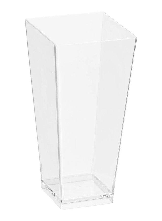 WNA Petites Square 3.5oz Square Dessert Cups, Bulk Case of 320, Clear Plastic, Disposable, Lid Available, Mini Tall Parfait Containers, Elegant Shape - Image 1