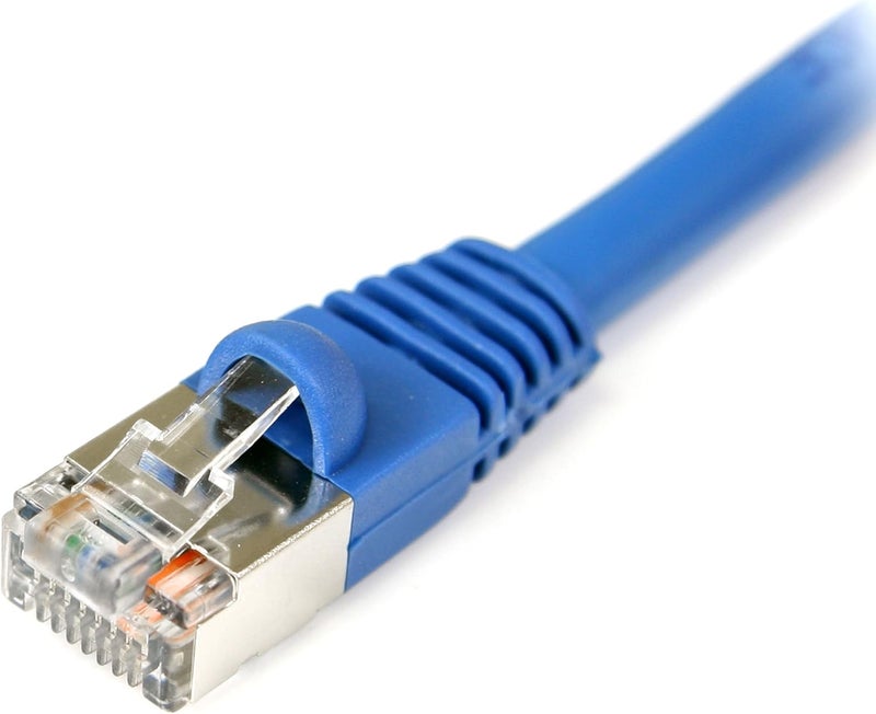 StarTech .com 15 ft. (4.6 m) Cat5e Ethernet Cable - Power Over Ethernet - Shielded - Blue - Ethernet Network Cable (S45PATCH15BL) - Image 2