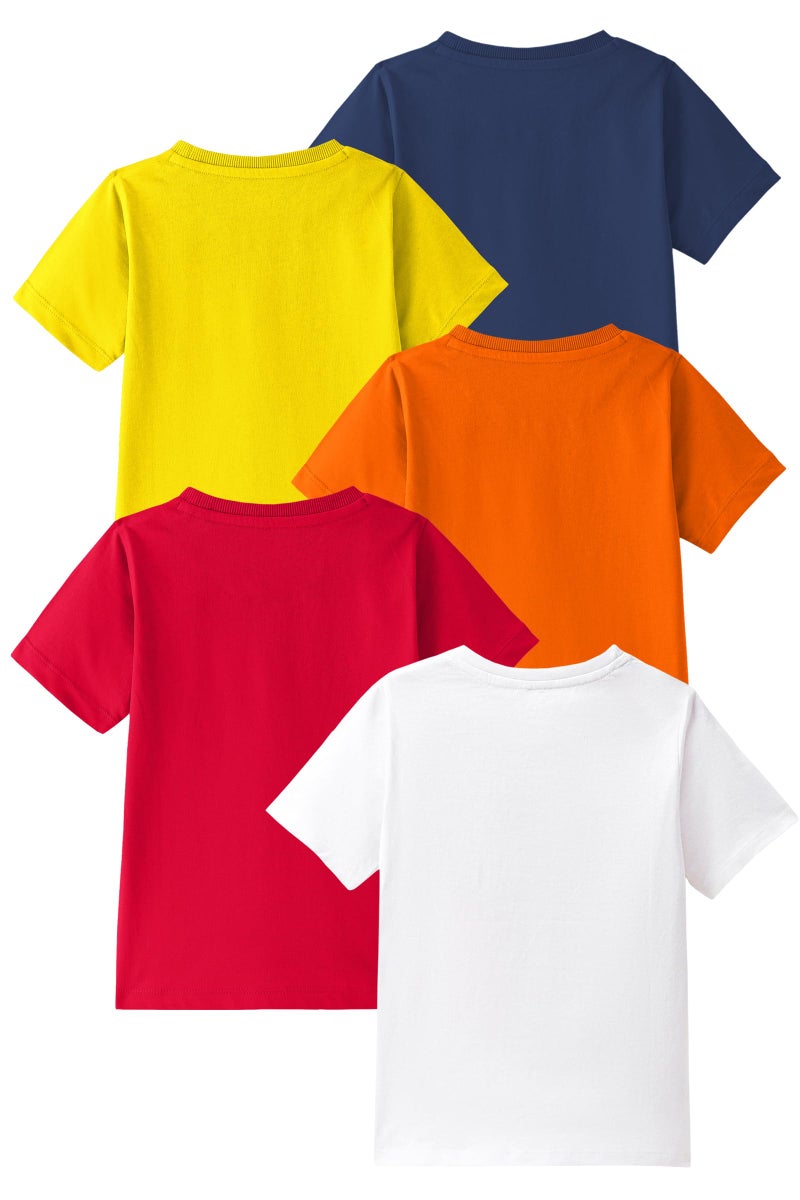 Kuchipoo Boys Regular Fit Half Sleeves Cotton T-Shirts (KUC-TSHRT-474, 3-4 Years, Multi-Colored) - Image 2