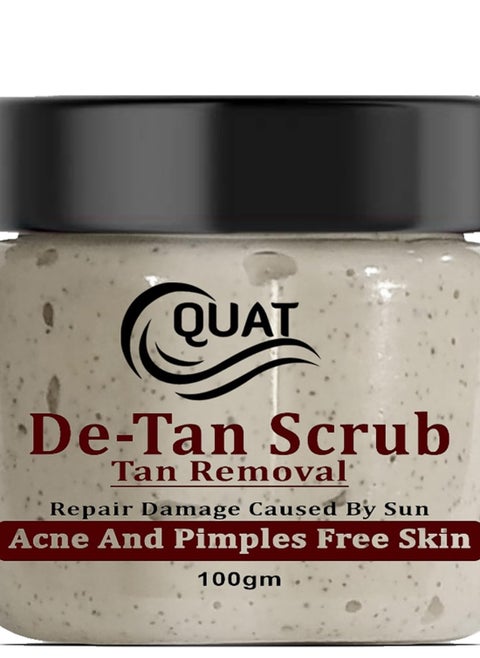 Quat De-Tan Face Scrub For Natural Glowing And Pimple Free Skin For men and women(100 Gm)