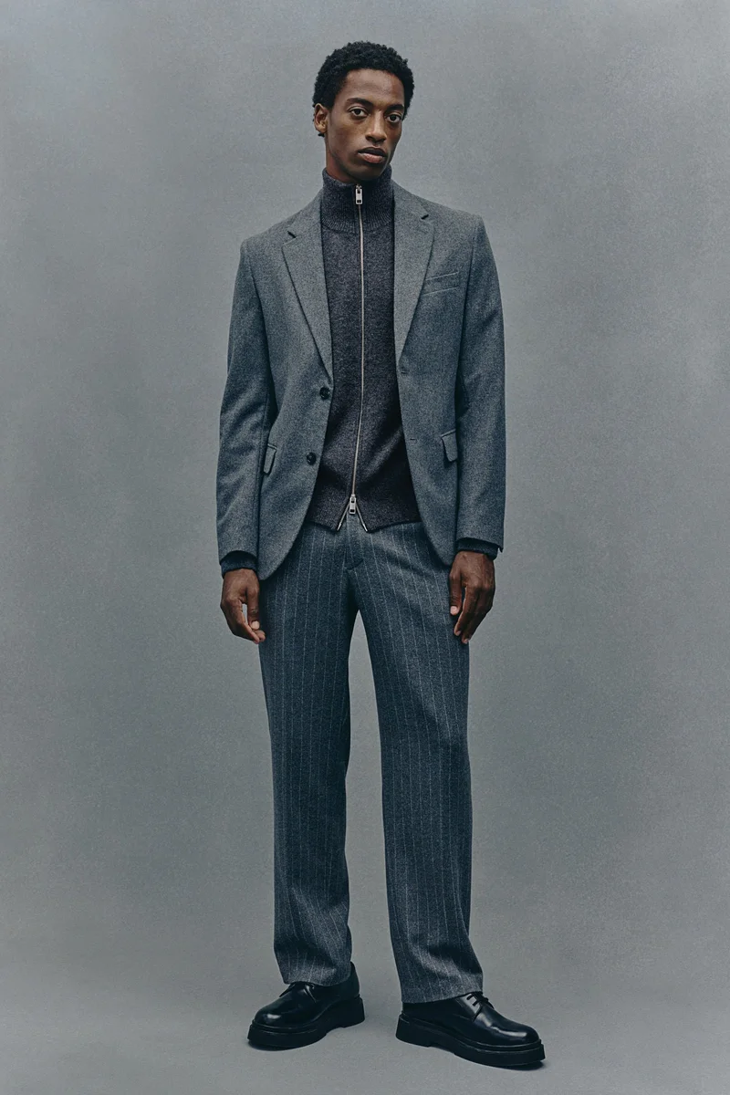 H&M Regular Fit Wool zip-through cardigan