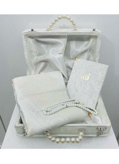 Prayer Mat with Quran and Pearl of Tasbeeh Gift Set