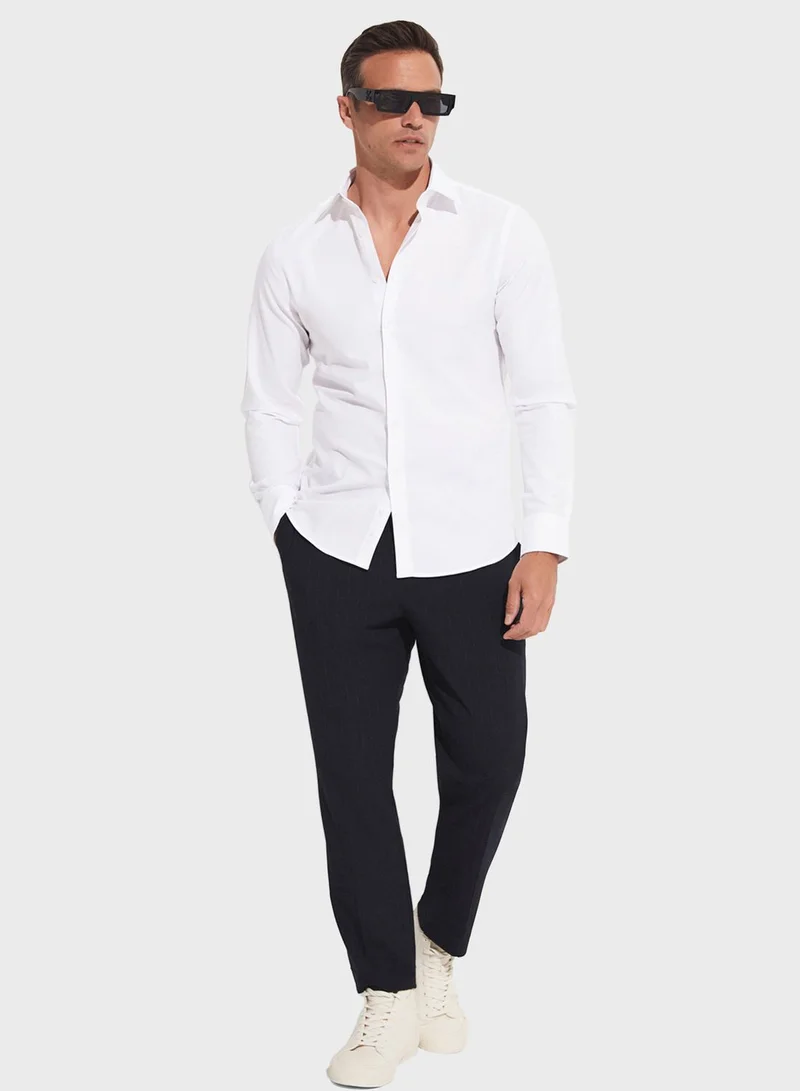 JUNE Textured Slim Fit Shirt