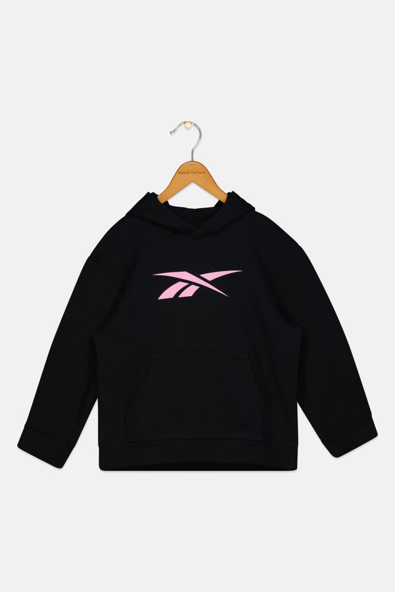 Reebok Kids Girl Sportswear Fit Long Sleeve Outdoor Hoodie, Black - Image 2