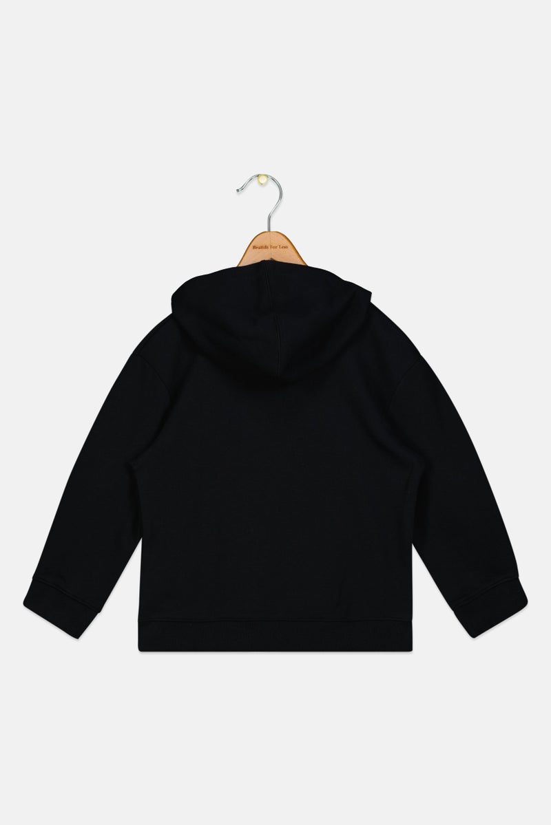Reebok Kids Girl Sportswear Fit Long Sleeve Outdoor Hoodie, Black - Image 3