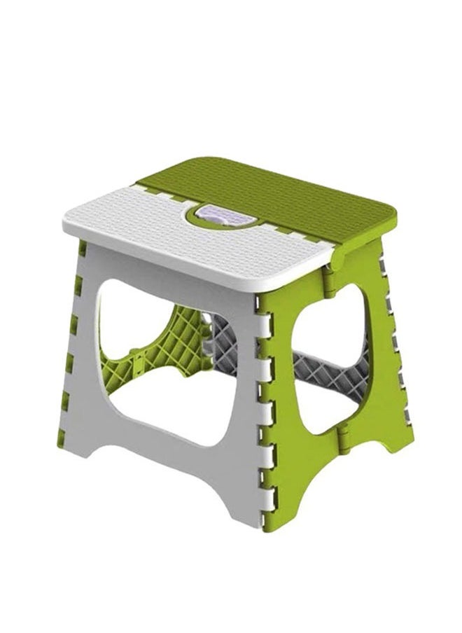 HAWAWA 21cm Folding Step Stool for Adults and Kids ,Non-Slip Folding Stools with Portable Handle, Compact Plastic Foldable Step Stool Great for Kitchen, Bathroom or Bedroom, Holds Up to 100kgs Green  - Image 1