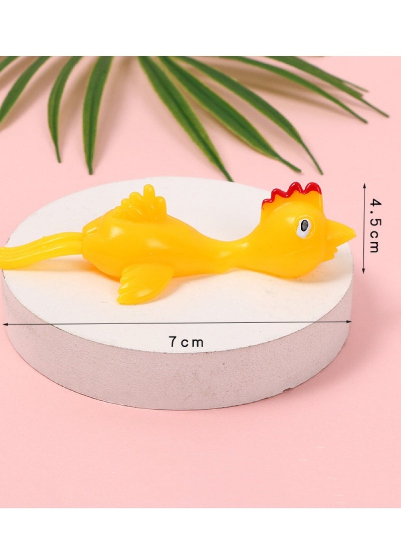 10-Piece Slingshot Chicken Stretchy ToyStress Relief Toys for Adults and Kids,Squishy Fidget Toys,Party Favors for Kids,Birthday Gifts,Easter Egg,Classroom Prizes - Image 3