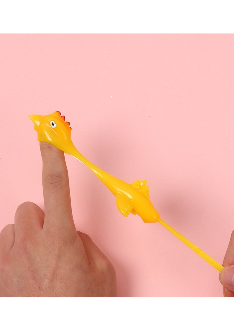 10-Piece Slingshot Chicken Stretchy ToyStress Relief Toys for Adults and Kids,Squishy Fidget Toys,Party Favors for Kids,Birthday Gifts,Easter Egg,Classroom Prizes - Image 2