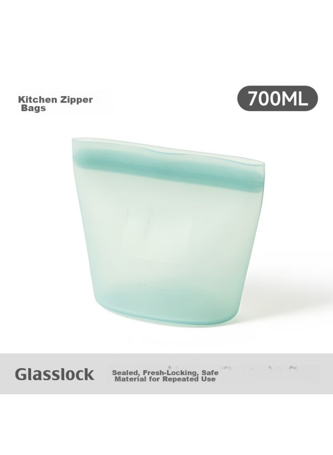 Glasslock Silicone Food-grade Kitchen Storage Bags, Microwave-safe, Refrigerator-freezer Compatible, For Food Storage, Portioning, Sealing And Organization, 700ml - Image 1