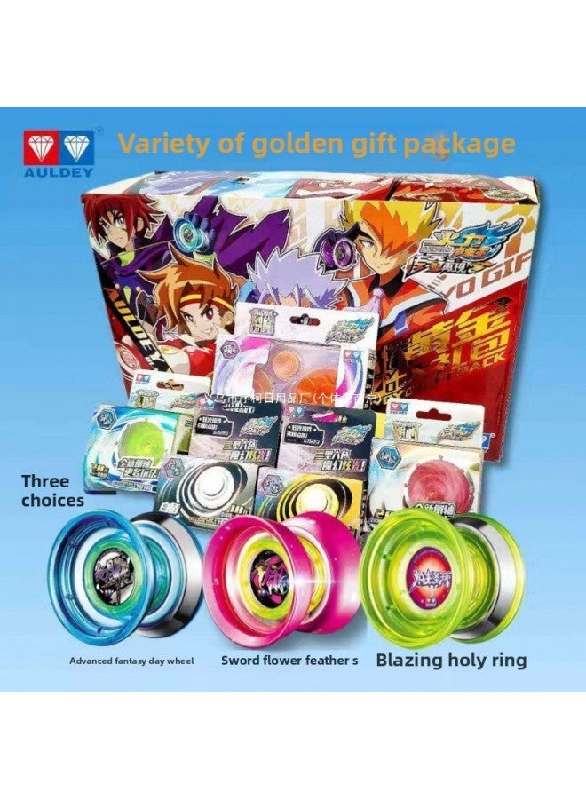 Yo-Yo Fire Young King Flow Flame Game Yoyo Ball Children's Metal Luminous Yo-yo-Color:Metal-ice Sword S-Specification:Add 10 Ropes  - Image 4