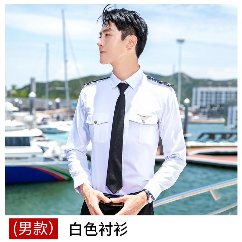 Long Sleeve Aviation Uniform Pilot Shirt Priority delivery after collection 