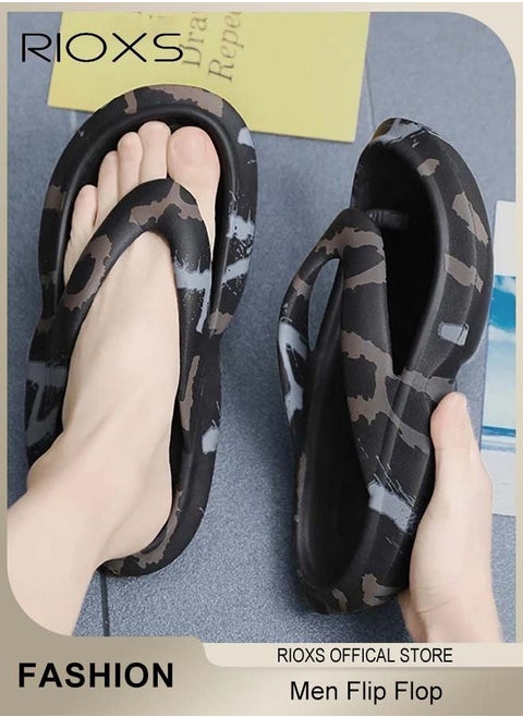 Flip Flop Shower Slippers for Men Anti-Slip Flat Soft Sole Sandal for Indoor or Outdoor Use Men's Comfy Skin Friendly Slippers