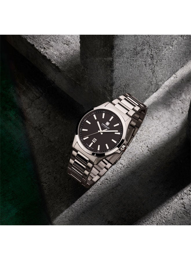 Hanowa Kander 43mm Black Dial Stainless Steel Bracelet Watch for Men  - Image 5