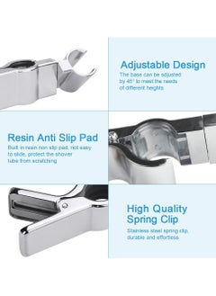 Oasisgalore Shower Head Holder, 45° Rotation Adjustable Shower Head Bracket Universal 18-25mm (Silver)  - Image 4
