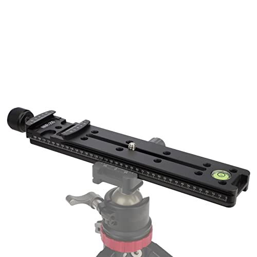 Leftfoto Camera Rail Nodal Slide 200mm Quick Release Plate Clamp Macro Rail with D-Ring Screws for Garmin Xero C1 DSLR Tripod Monopod Ball Head for Panoramic Close-up Photography - Image 1