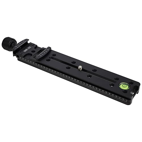 Leftfoto Camera Rail Nodal Slide 200mm Quick Release Plate Clamp Macro Rail with D-Ring Screws for Garmin Xero C1 DSLR Tripod Monopod Ball Head for Panoramic Close-up Photography - Image 3