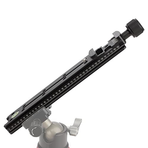 Leftfoto Camera Rail Nodal Slide 200mm Quick Release Plate Clamp Macro Rail with D-Ring Screws for Garmin Xero C1 DSLR Tripod Monopod Ball Head for Panoramic Close-up Photography - Image 5
