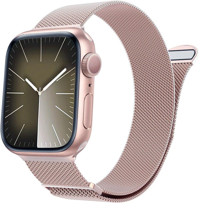 سوار المغناطيسي من الفولاذ المقاوم للصدأ لساعة Apple Watch، قابل للتعديل للرجال والنساء، متوافق مع السلسلة 10 9 8 7 6 5 4 3 وSE وUltra - Image 1
