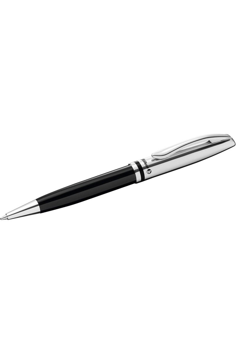 Pelikan Jazz Classic Ballpoint Pen, Medium Nib, Blue Ink, Metal, Black, Boxed - Image 1